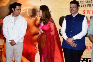 Swatantra Veer Savarkar Special Screening attended by Randeep Hooda, Ankita Lokhande, Devendra Fadnavis, and others