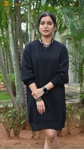 actress colors swathi cute photoshoot in a black dress