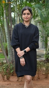 actress colors swathi cute photoshoot in a black dress