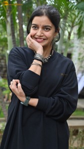 actress colors swathi cute photoshoot in a black dress