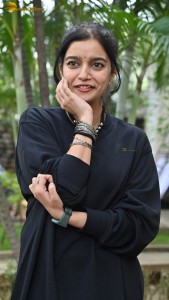 actress colors swathi cute photoshoot in a black dress