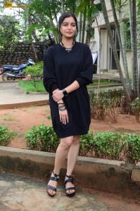 actress colors swathi cute photoshoot in a black dress
