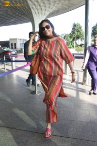 actress tabu spotted at the airport in a colorful attire