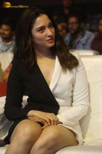 Indian Actress Tamannaah Bhatia red-hot looks in a mini skirt at a movie function