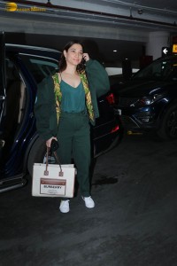 actress tamannaah bhatia dressed in green at the airport