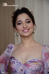 Telugu and Bollywood Actress Tamanna Bhatia photoshoot in a floral dress