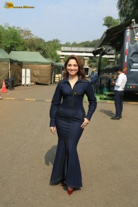 Indian actress Tamannaah Bhatia spotted in a figure hugging blue dress