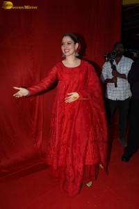 actress Tamannaah Bhatia in a red salwar dress