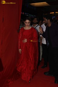 actress Tamannaah Bhatia in a red salwar dress