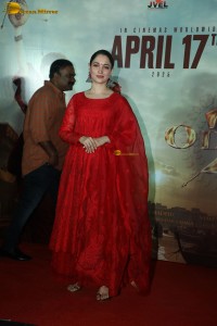actress Tamannaah Bhatia in a red salwar dress