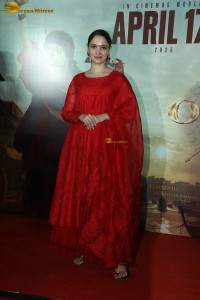 actress Tamannaah Bhatia in a red salwar dress