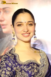 actress Tamannaah Bhatia gorgeous in a dark blue saree