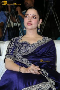 actress Tamannaah Bhatia gorgeous in a dark blue saree