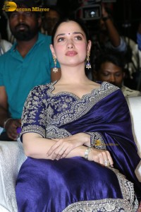 actress Tamannaah Bhatia gorgeous in a dark blue saree