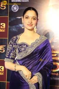 actress Tamannaah Bhatia gorgeous in a dark blue saree