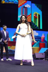 actress Tamannaah Bhatia pretty in a white dress