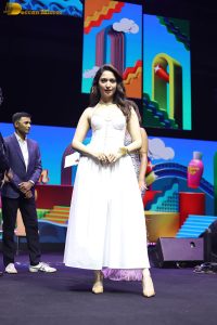 actress Tamannaah Bhatia pretty in a white dress