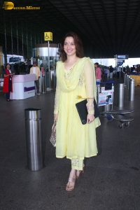 actress Tamannaah Bhatia pretty in a light yellow salwar dress