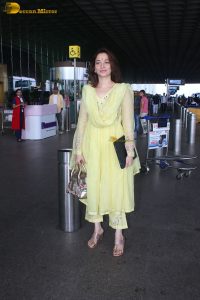 actress Tamannaah Bhatia pretty in a light yellow salwar dress