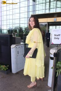 actress Tamannaah Bhatia pretty in a light yellow salwar dress