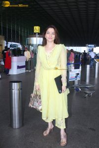actress Tamannaah Bhatia pretty in a light yellow salwar dress