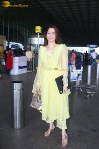 actress Tamannaah Bhatia pretty in a light yellow salwar dress