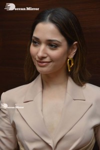 Tamannaah Bhatia in a light pink pant suit dress