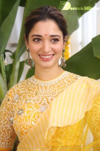 Tamannaah Bhatia in a yellow saree