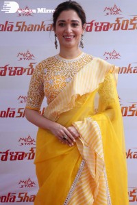 Tamannaah Bhatia in a yellow saree