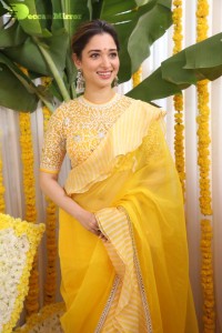 Tamannaah Bhatia in a yellow saree