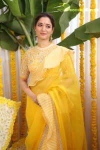 Tamannaah Bhatia in a yellow saree