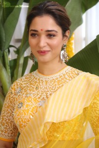 Tamannaah Bhatia in a yellow saree
