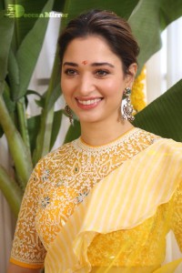 Tamannaah Bhatia in a yellow saree