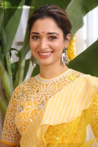 Tamannaah Bhatia in a yellow saree