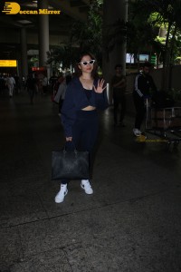 Tamannaah Bhatia at Airport in sweat pants and jacket