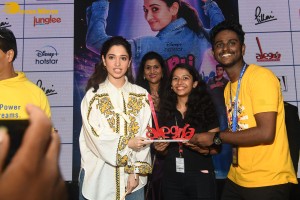 Tamannaah Bhatia and Madhur Bhandarkar promote the film Babli Bouncer