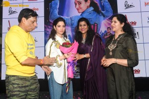 Tamannaah Bhatia and Madhur Bhandarkar promote the film Babli Bouncer