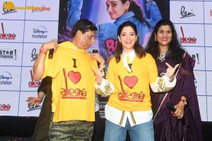 Tamannaah Bhatia and Madhur Bhandarkar promote the film Babli Bouncer