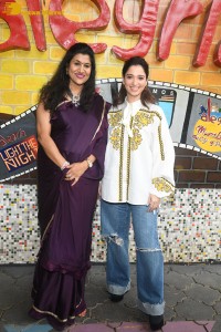 Tamannaah Bhatia and Madhur Bhandarkar promote the film Babli Bouncer