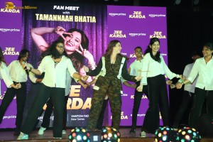 actress tamannaah bhatia promotes her series Jee Karda at national college in Mumbai