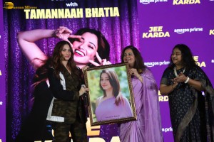 actress tamannaah bhatia promotes her series Jee Karda at national college in Mumbai