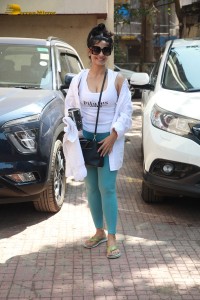 Bollywood Actress Tanishaa Mukerji spotted after a workout session
