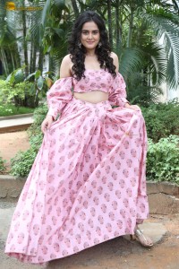 actress Tanvi Negi cute in a shoulderless dress