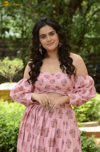 actress Tanvi Negi cute in a shoulderless dress