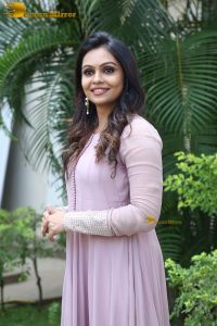 Indian actress tanvi ram in a pink salwar dress