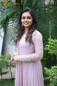 Indian actress tanvi ram in a pink salwar dress