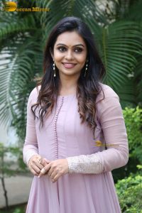 Indian actress tanvi ram in a pink salwar dress