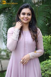 Indian actress tanvi ram in a pink salwar dress