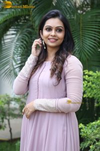 Indian actress tanvi ram in a pink salwar dress