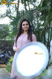 Indian actress tanvi ram in a pink salwar dress